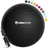 URBNFit バランスボール 55cm/65cm/75cm, スポーツ エクササイズ ボール, ヨガ ピラティス フィットネス, バランス ボール 椅子, ノンバースト設計, 空気入れ付属