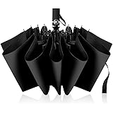 Sondril 折りたたみ傘 ワンタッチ自動開閉 メンズ傘 頑丈な10骨 118cm Teflonc超撥水加工 210T高強度グラスファイバー 耐強風 収納ポーチ付き