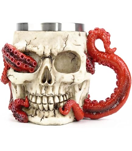 SUMMIT COLLECTION Tazza Serpente Verde Anaconda - Boccale In Resina Con Inserti In Acciaio Inox, Capacità 16 Fl Oz (473 Ml) - 5