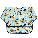 Bumkins Disney Baby Waterproof Sleeved Bib, Jake & The Neverland Pirates Blue (6-24 Months) by Bumki