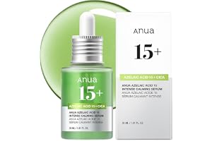 ANUA Azelaic Acid 15 Intense Calming Serum, 1.0 fl. oz. (30 mL), Beauty Serum, Oil-Moisture Balance, Sebum, Pore Care, CICA, High-Density Beauty Serum, Azelaic Serum, Skin Care for Oily Skin and