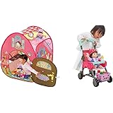 ぽぽちゃんお道具シリーズ ピンポーン&おしゃべりつき 2階だてぽぽちゃん家 & ぽぽちゃんのお買いものベビーカー カゴ&お世話テーブルつき ラズベリーピンク【セット買い】