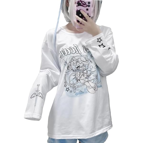 ＸＨＳＵＫＡＤＯ 病みかわいい Tシャツ レディース 夏 半袖 水色 Y2K サ
