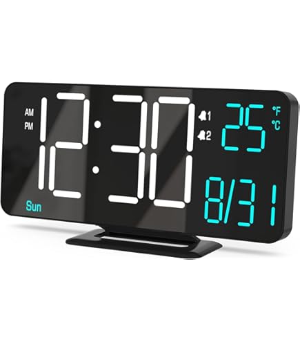 Amazon.co.jp: TWICE 目覚まし時計 LED デジタル時計 12/24 時間表示