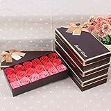 18個入り　バラ・フラワー石鹸　　シャワー石けん花びら　ロマンチック　結婚祝い・ 贈り物・ プレゼント ・部屋飾り