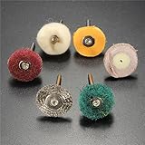 ランフィー 30pcs 3.175 mm シャンク研磨ホイールバフパッドブラシドレメアクセサリーロータリーツール