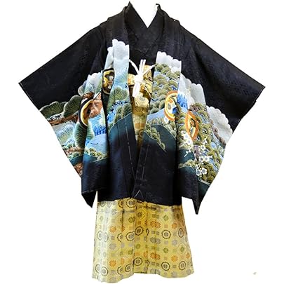 Amazon | [京のみやび] 七五三男の子被布セット 水色・モカ 3才用