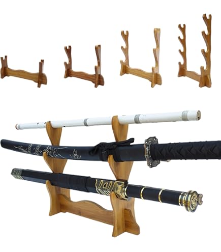 Amazon.co.jp: 刀掛け 刀掛台 竹木 無垢材 刀置き 剣置き 木製 木 刀