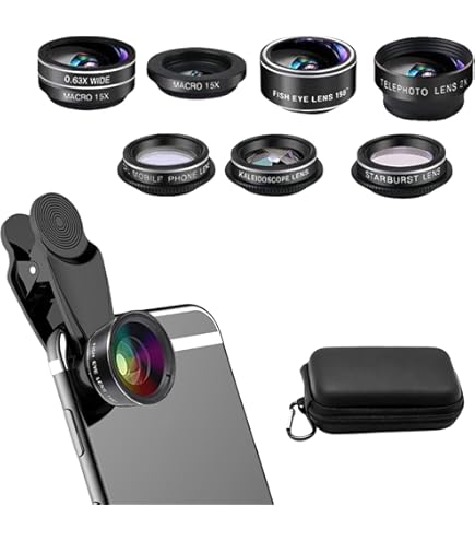 【美品】Canon 広角＆望遠レンズセット Amazon.co.jp: 5in1スマホ用レンズキット 携帯レンズキット