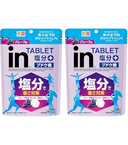 Amazon.co.jp: 【限定】イン タブレット塩分プラス グレープ味 80g ＋