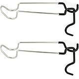 FLYFLYGO ランタンハンガー ランタンフック ポール用 2本セット ステンレス鋼 シルバー アウトドア、キャンプでも室内でも適用