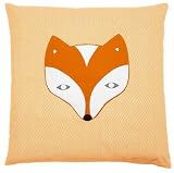 TAFTAN KSM-524 Decorative Cushion with Fox and Raven Design 50 x 50 cm by Taftan