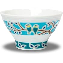 Amazon | 和座の蔵 おしゃれ 茶碗 食器 九谷焼 千段 ご飯茶碗 小鳥