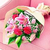 花キューピット 母の日遅れてごめんね ピンクユリの花束