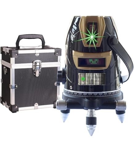 タップドリル6本＋墨出し グリーンレーザー 5ライン Amazon | ZiYi 5ライン グリーンレーザー墨出し器 5線6点 回転