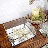 【アジア工房】 ガラスと真鍮でできた鏡付き収納ケース(Lサイズ)(63170) [並行輸入品]