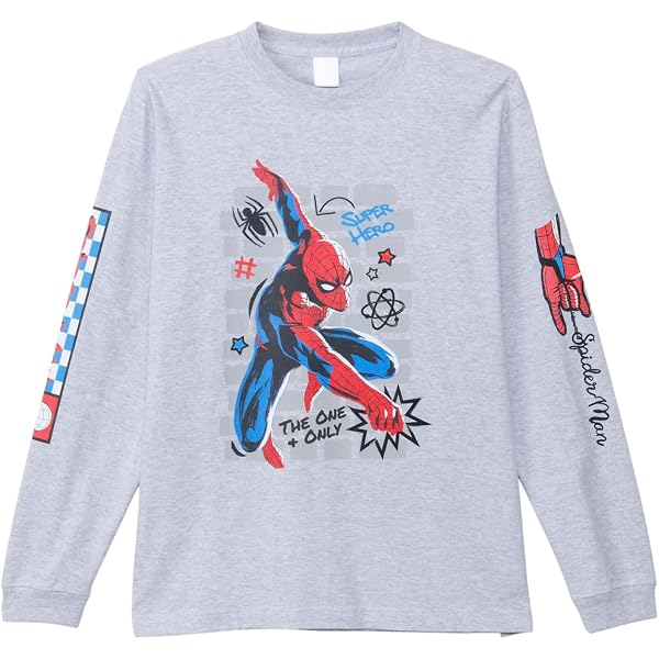 Amazon.co.jp: [スモール・プラネット] マーベル 袖プリント ロング