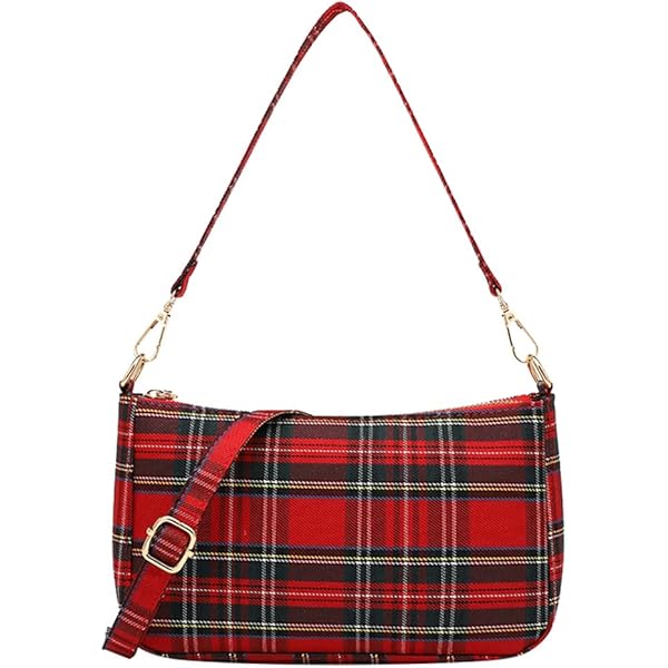 Amazon | [GETBSTOOP] 大容量タータンチェックパンク脇の下バッグ女性