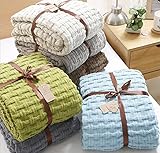 1 エアコンダブル夏の特別な、アクリルの慰める人、身にブランケットサイズ毛布のピース、ベッドの上に格子縞の毛布をスロー