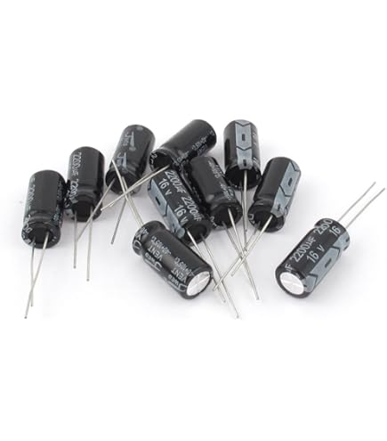 Amazon | uxcell 2200UF 16V 105C アルミ電解コンデンサ 10x20mm