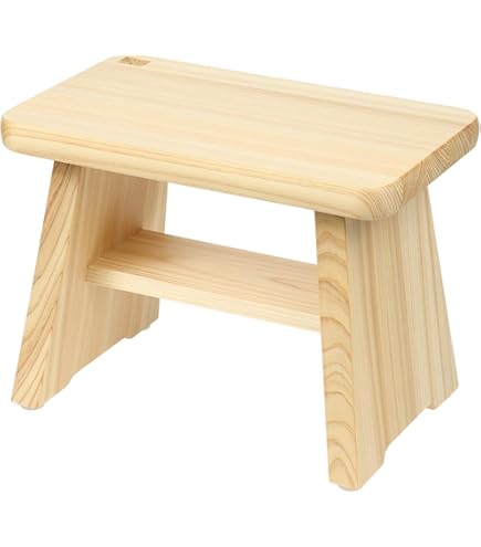 Amazon｜風呂椅子 （M） 風呂椅子木製 バスチェア ひのき バスチェアー