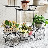バルコニーの花ラック, 錬鉄 床 棚 クリエイティブ 自転車 6 ポット フラワースタンド フラワーポットラック 多層 - 黒-A