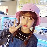 Hatrita-J 新型漁師帽女?国潮盆帽春夏字母折りたたみ日焼け止め可愛いカジュアル日除け帽太陽帽 g