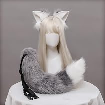 Amazon.co.jp: 猫耳 きつね耳 しっぽ セット コスプレ 狐しっぽ