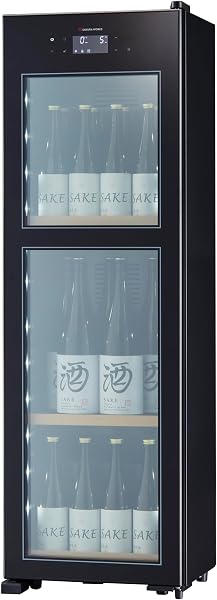 さくら製作所 ZERO CHILLED ワインセラー 日本酒セラー 20本収納 コンプレッサー式 2温度管理 0℃ OSK20-B (ブラック) - 1