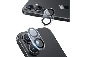 NIMASO カメラフィルム iPhone 17/16/16 Plus 用 カメラ保護 アクリル 9H強化ガラス レンズカバー クリア | ２枚セット 耐衝撃 全面保護 黒縁取り 露出オーバー防止 指紋防止 高透過 防塵 貼り付け簡単 いphone