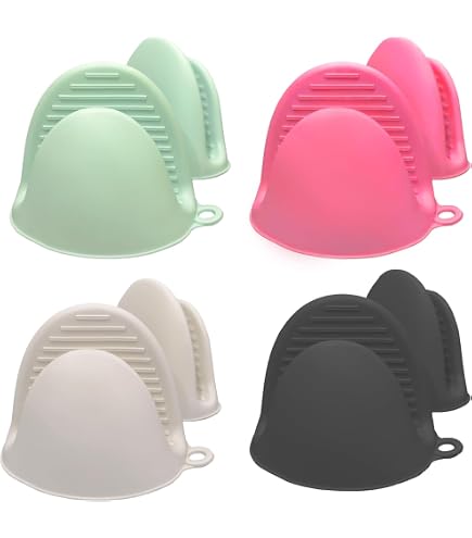 Silicone Heat Resistant Oven Gloves - Mini Hand Clips For Hot Pans & Baking (Gray, Square Design) - View #12