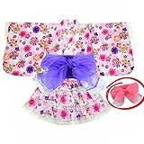 浴衣ドレス 子供用 女の子 浴衣 ガールズ 帯2本付き 七夕 夏祭り 花火大会 fo-tmyd01 130cm No01