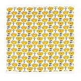 今治産タオル おくるみ 3重ガーゼケット HugMe フラワー 100x100cm (イエロー)