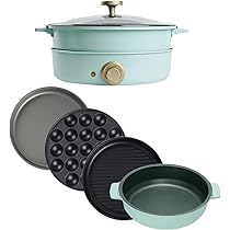 SOLEMOODグリル鍋 Amazon | SOLEMOOD グリル鍋 電気鍋 3-in-1 2～3人用 ホット