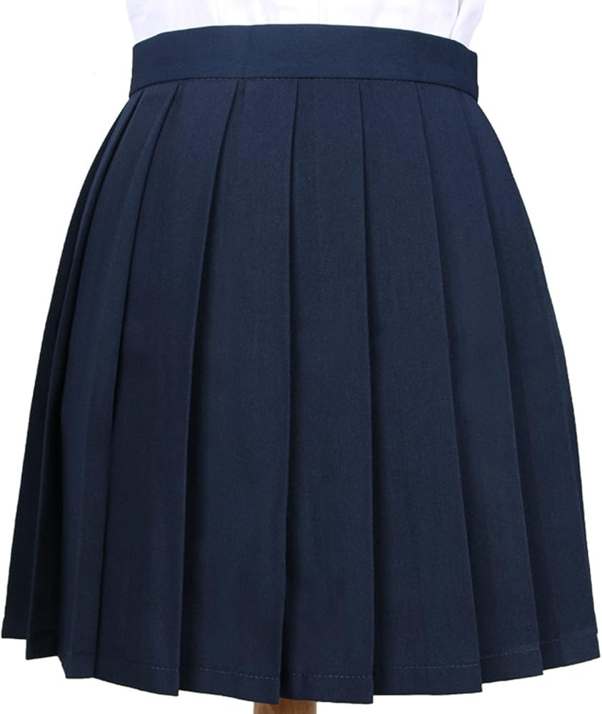 [Kelmon] プリーツスカート ミニ スクール ミニスカート 無地 ハイウェスト ひざ丈 制服 女子高校生