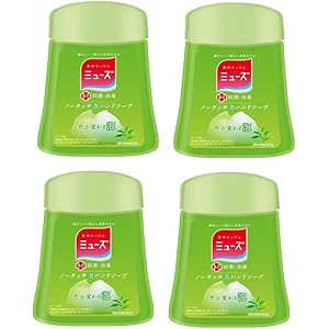 【医薬部外品】ミューズ ノータッチ 泡 ハンドソープ 詰め替え グリーンティーの香り (250ml×4個セット 約100…