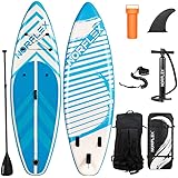 Norflex 10ft 6in Stand Up Paddle Board Bundle - Inflatable Surfing Sup Paddleboard with Pump and Durable Foot Leash - Premium