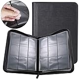 PAKESI スターカードカードファイル9ポケット 360枚収納 PU皮套 カードシートスターカードと他のカードを集める スターカード コレクションファイル（ブラック）