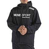 [ムーブスポーツ] ウィンドブレーカー デサント フルジップフーディー 軽量 保温 トレーニング BK(ST4FWB33M) L