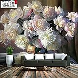 3 D 室ベッドルームのテレビの背景の花の壁紙 BQ 177 エンボス加工のモダンな座席