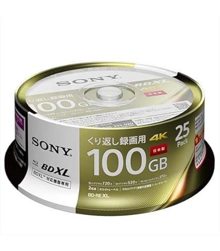 Amazon.co.jp: ソニー 日本製 ブルーレイディスク BD-RE XL 100GB (1枚