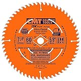 CMT P07060 ITK Plus Ultra Finish Saw Blade, 7-1/4 x 60 Teeth, 10° ATB+Shear with 5/8-Inch<> bore [並行