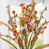 工場直接クラフト® Fall人工Wild Blossom Bushホーム装飾、クラフト用および表示 オレンジ SBF324