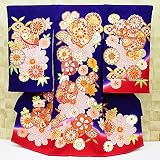 【金彩花紋尽くし・金駒刺繍・紫赤ぼかし】 女児　初着　祝着 のしめ 産着 女の子のお宮参り着物 高級 フードセットプレゼント付