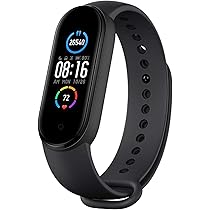 Xiaomi Mi Band 5 Black Health and Fitness Tracker, Upto 14 Days Battery,  Heart Rate Monitor, Sleep Tracker, Activity Tracker, 5ATM 50 m Water  Resistance and Swimming Tracking, Pedometer, Sleep Counter: Smartwatches: