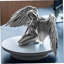 木彫オブジェ　エンジェル アンティーク 木彫オブジェ エンジェル エンジェル 天使 置物 白