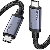 UGREEN USB4 Gen4 ケーブル 80Gbps双方向高速データ伝送 PD3.1 240W急速充電対応 Thunderbolt4/3 USB 3下位互換 16K@60Hz映像出力 高耐久性ナイロン編み USB-C to USB-Cケーブル i