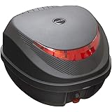 バイクパーツセンター(Bike Parts Center) リアボックス 32L ブラック×レッド バックレスト付 907923