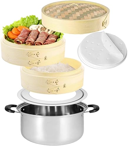 Amazon | 無印 良品 竹のせいろセット 大 2段 蓋 本体 シリコーン