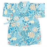 (ファンファン) FUN fun 甚平 ベビー 男の子 子供 トンボ ブルー 80